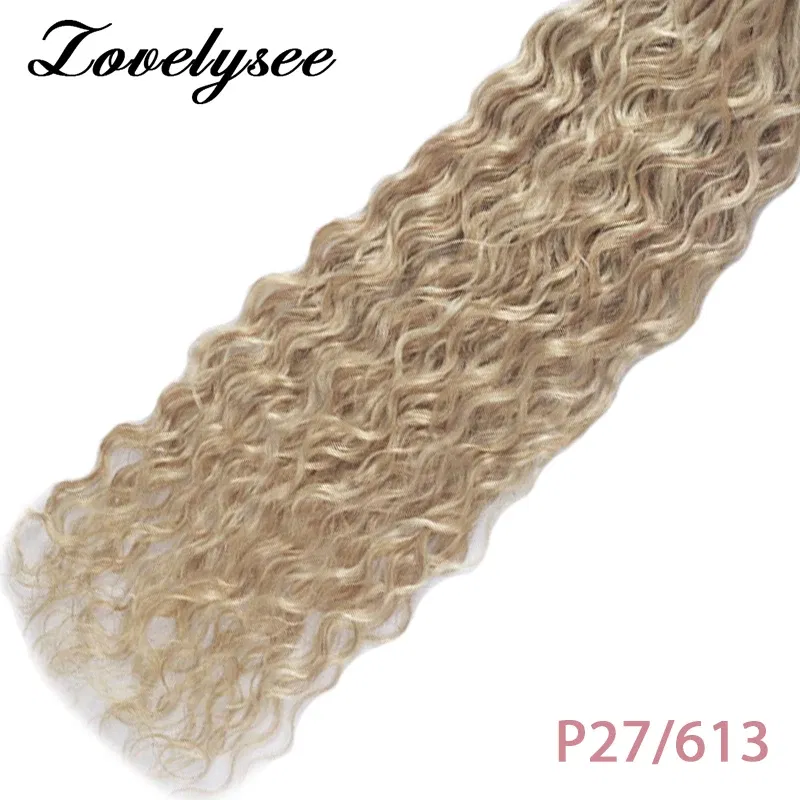 Color: P27/613 #, Length: 22 inches, Items per Package: 20 pcs - Water Wave Tape in Human Hair Extensions 2g/pcs Dark Brown Real Human Hair Adhesive Invisible Keratin Hair Extensions for Women