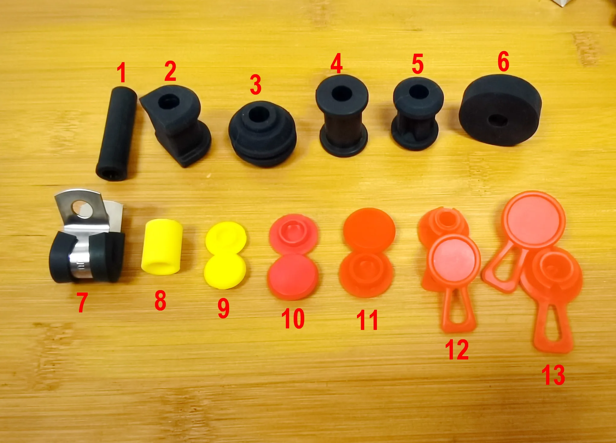 Color: Champagne - Rubber Silicone Plastic Grommets Accessories For AN3 Stainless Braided Brake Line