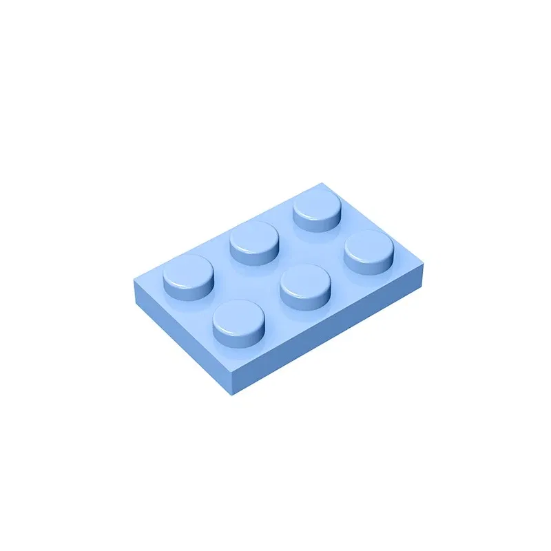 Color: Orange - Educational Assemblage GOBRICKS Plate 2 x 3 compatible  with lego 3021 pieces of children's toys building block Particles Plate