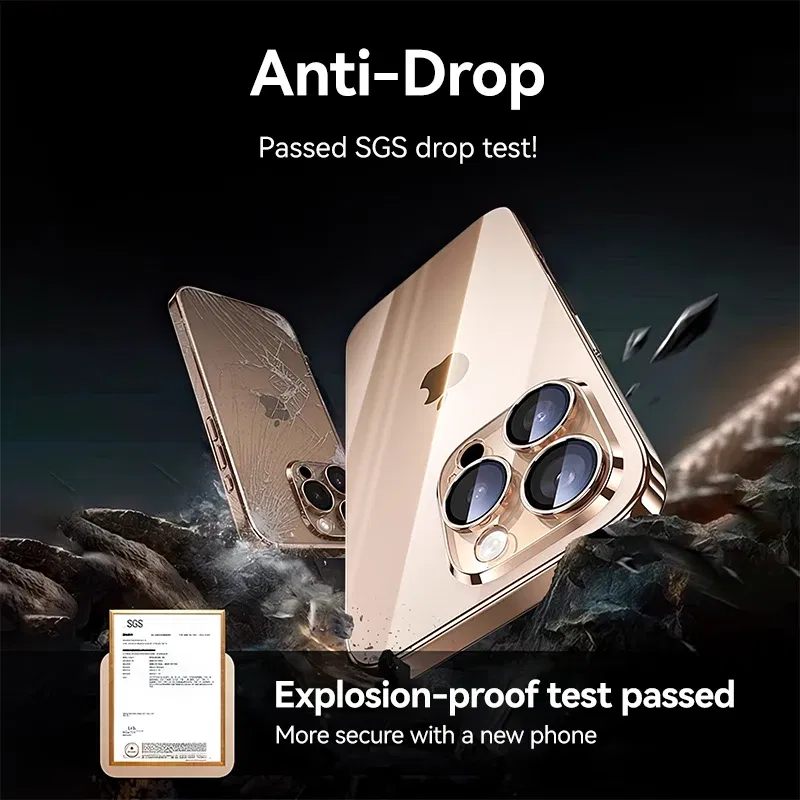 Color: Beige, Material: CANVAS - Joyroom Case For iPhone 16 15 14 13 Pro Max Transparent Cover For iPhone 16 Pro Max Soft TPU Anti-drop Case With Len Protection