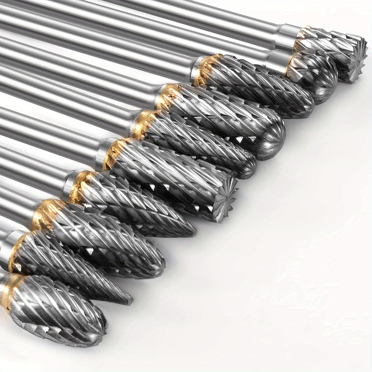 10pcs Tungsten Steel Burrs Set Versatile Carving, Engraving, and Polishing Tool for Wood, Metal, and Stone No Assembly Required!