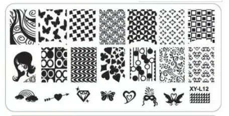 Color: Pink - Kimcci Nail Stamping Plates Flamingo Nail Template Mandala Maple Leaf Stamp Nail Art Stamp Image Template Manicure Stencil Tools