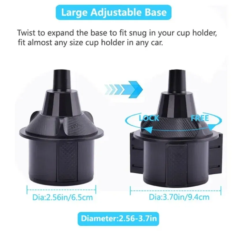 CarLong Arm Phone Holder 360 Rotation Adjustable Base Universal Car Navigation GPS Bracket For Smartphone Stand in Car Cup Hole