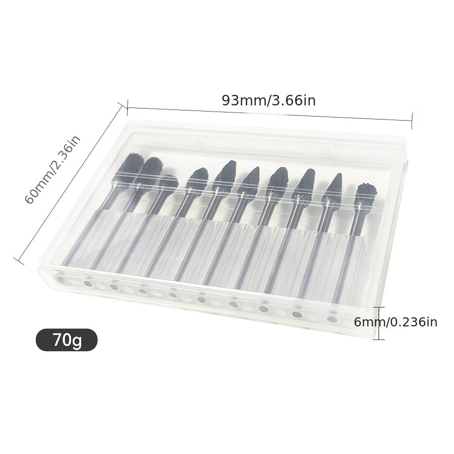 10pcs Double Cut Tungsten Carbide Grinding Bits Set Carbide Deburring Tungsten Steel Grinding Bits Compatible with Rotary Tools