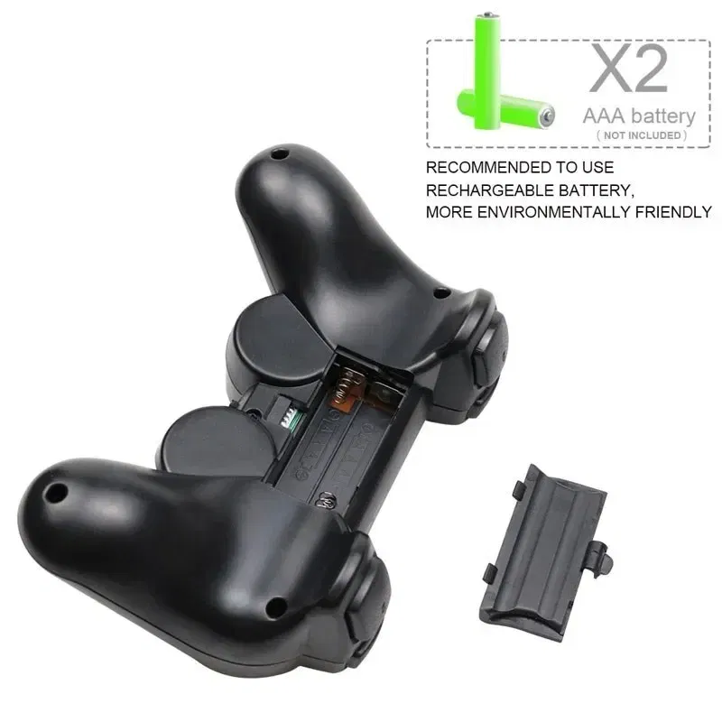 Color: Red - Wireless Gamepad for Sony PS2 Controller for Playstation 2 Console Joystick 2.4G Double Vibration Shock Joypad USB PC Game