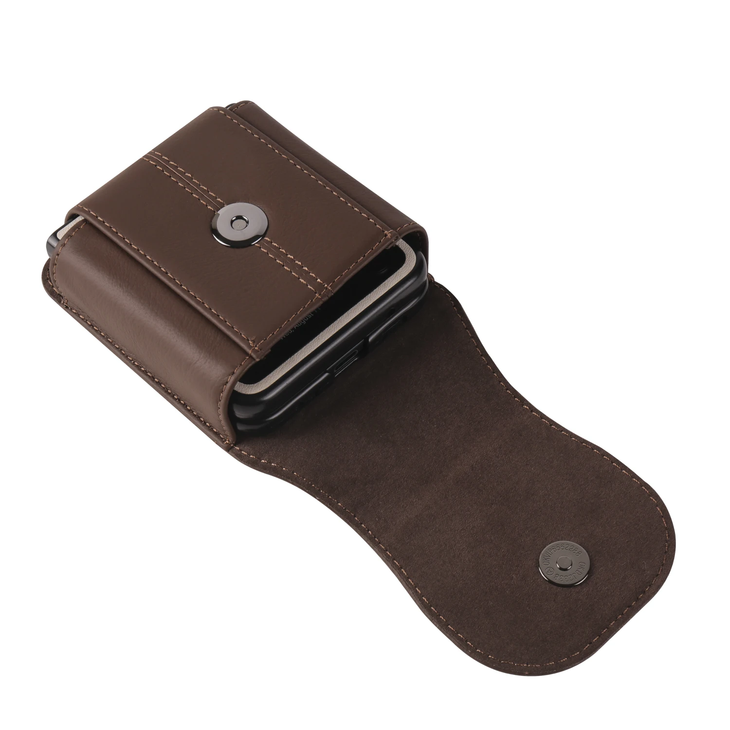 Color: Beige, Ships From: CHINA, Material: ABS - Cow Leather Belt Clip Case Holster Pouch For Samsung Galaxy Z Flip 6 5 4 3,Moto Razr 50 40 Ultra,Huawei P50 Pocket S Waist Bag