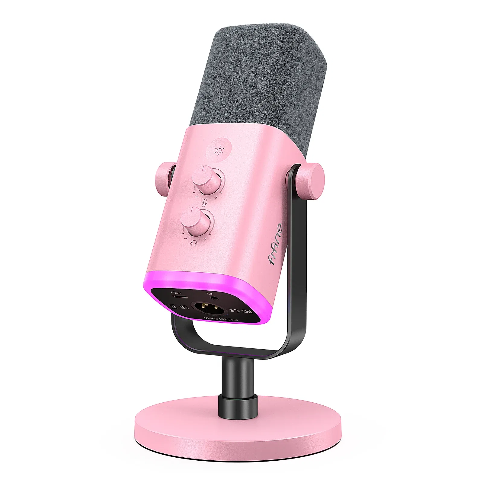 Color: GRAY, Ships From: CHINA - New! USB/XLR Dynamic Microphone with Touch Mute Button,Headphone jack,I/O Controls,for PC PS5/4 mixer,Gaming MIC Ampligame AM8