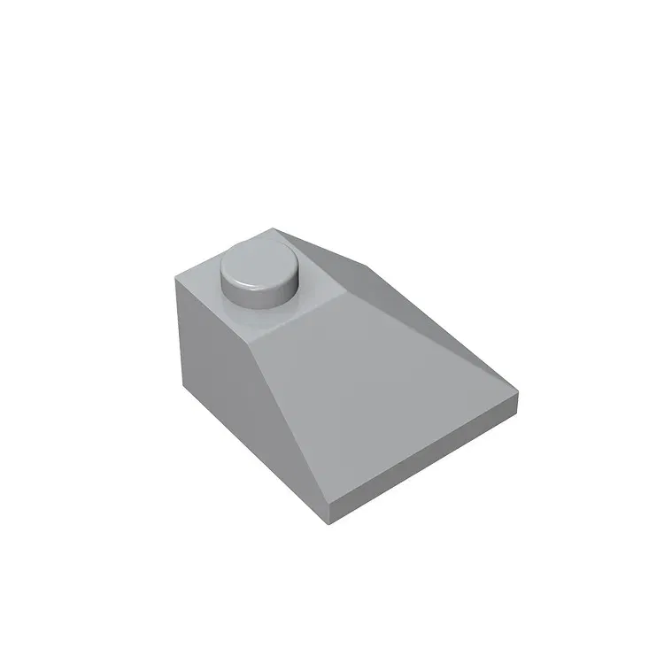 Color: GRAY - Gobricks GDS-621 CORNER BRICK 2X2/45 OUTSIDE compatible with lego 3045 children's toys Assembles Building Blocks