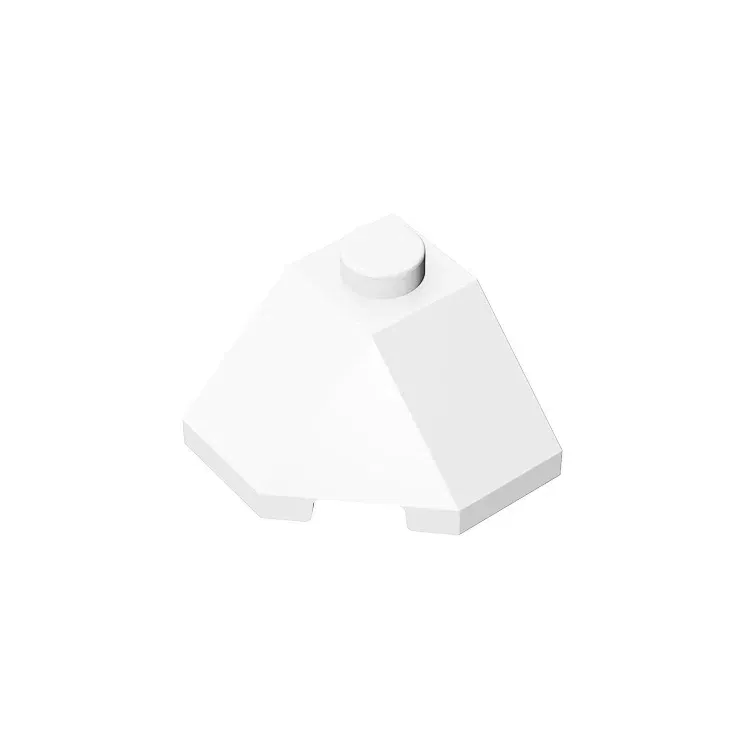 Color: WHITE - Gobricks GDS-802 ROOF TILE 2X2X1 45 DEGR.-BOT.45DEGR. compatible with lego 13548 children's DIY Educational Building Blocks Tech