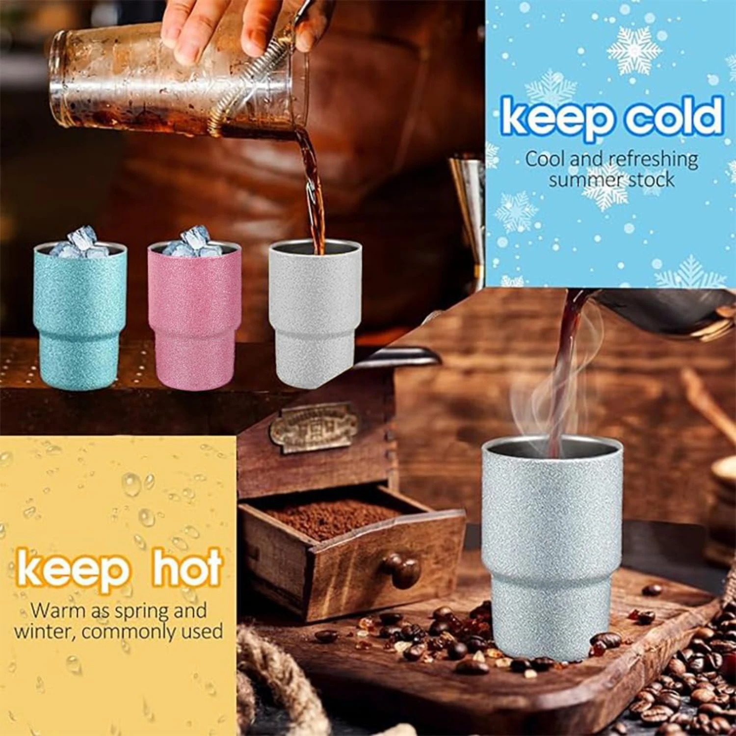 Color: black, Ships From: CHINA - Set Of 3 3oz Mini Tumbler Shot Glass With Straw and Lid, Stainless Steel Sublimation Mini Shot Glass Tumblers for for Espresso C