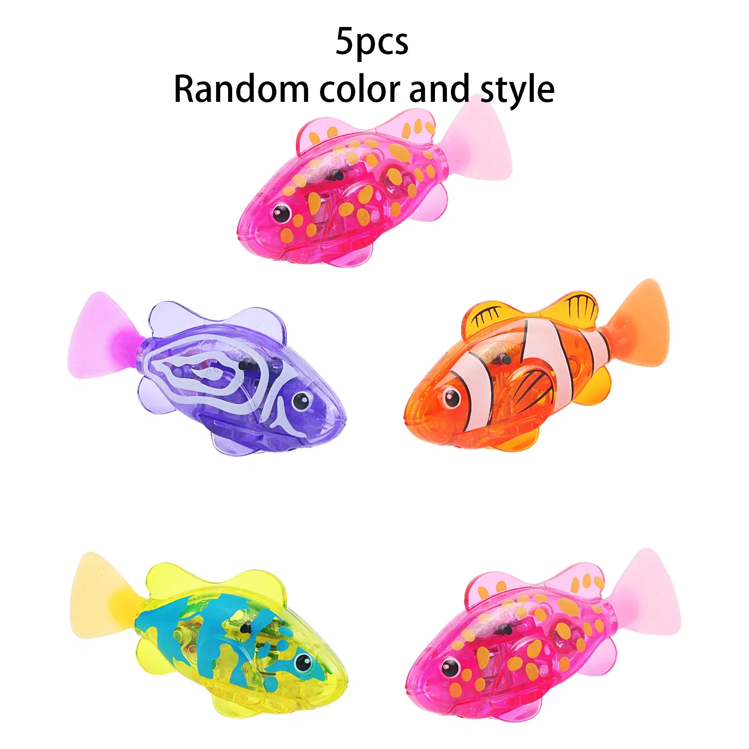 Color: Red - Children's Water Playing Electronic Fish Sensing Luminescent Toy Shower Shower Shower Swimming Swinging Fish