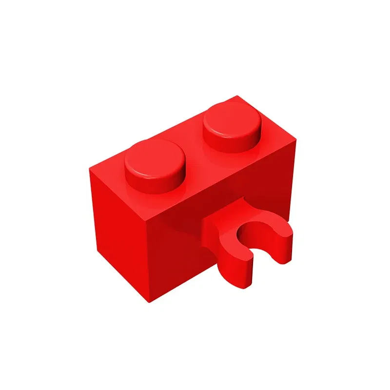 Color: GRAY - Gobricks GDS-651 BRICK 1X2 W. HORIZONTAL HOLDER compatible with lego 95820 30237 children's DIY Educational Building Blocks