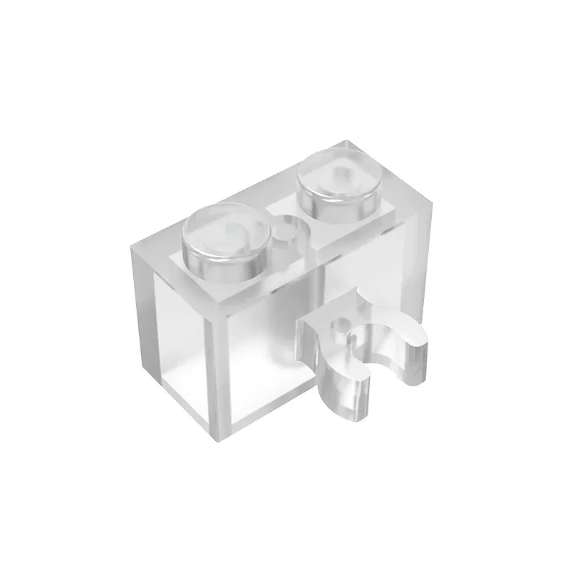 Color: GRAY - Gobricks GDS-651 BRICK 1X2 W. HORIZONTAL HOLDER compatible with lego 95820 30237 children's DIY Educational Building Blocks