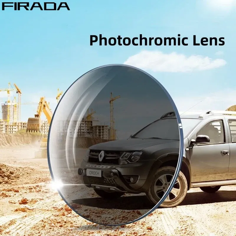 Lenses Color: black, Lens Index: 1.56 - FIRADA 1.56 1.61 1.67 1.74CR-39 Scratch-Resistant Aspherical Optical Prescription Myopia Reading Photochromic Sunglasses Lens