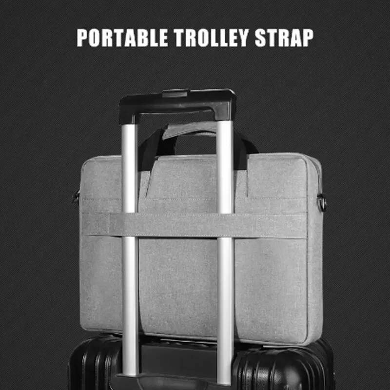 Size: 17-inch, Color: Black - Business Laptop Bag Case Shoulder Tote Bag Notebook Bag Briefcase For 13 15 17 Inch Macbook Air Pro HP Huawei Asus Dell
