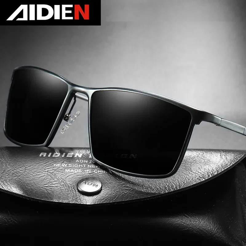 Lenses Color: green, Frame Color: MULTI - Men's sunglasses myopia with diopter polarized  prescription glasses UC400 retro anti-glare driving goggles square black shades