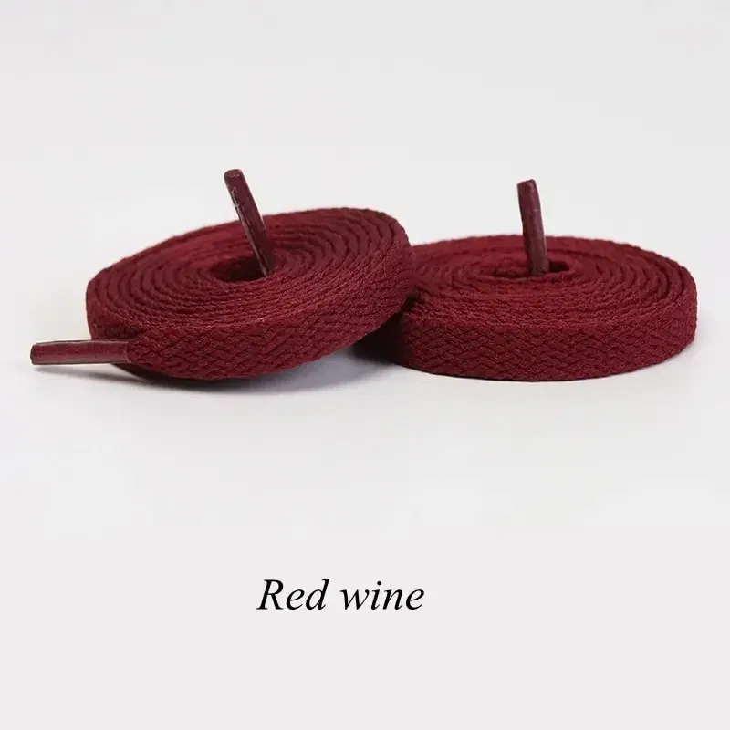 Color: wine red, Ships From: CHINA, Length: 140cm - 1pair Classic Shoe Laces Flat Shoelaces Fit Fashion Solid Sports Shoelace Casual Unisex Shoe Strings Shoe Accessories