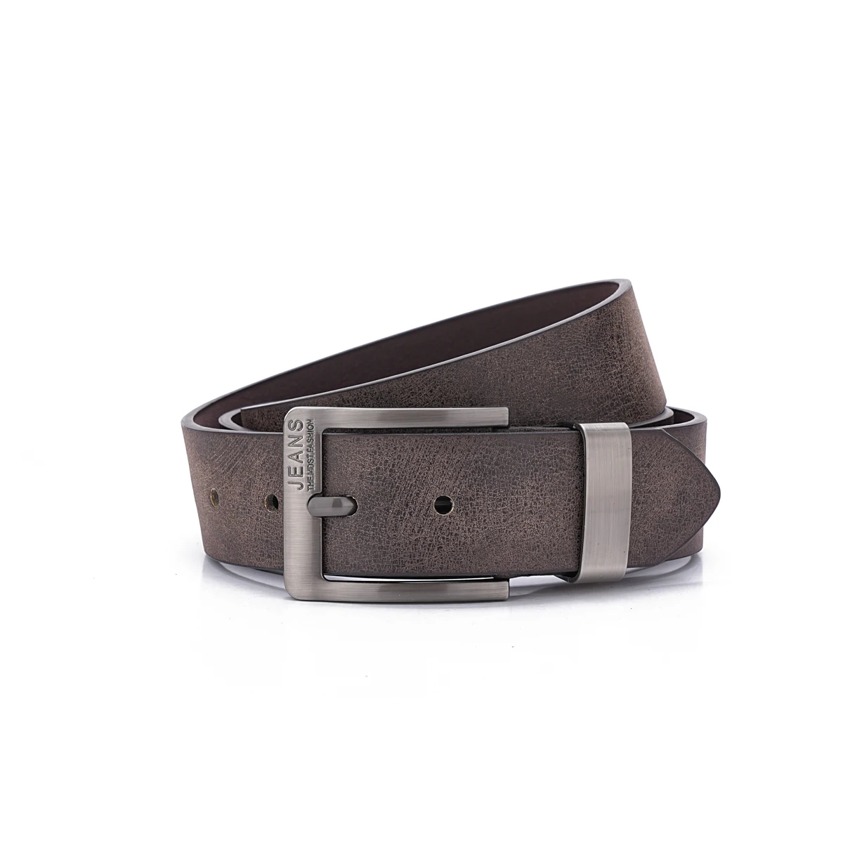 Color: khaki, Belt Length: 120cm - 1pcs men's multi-color PU needle buckle belt suitable for leisure business gifts