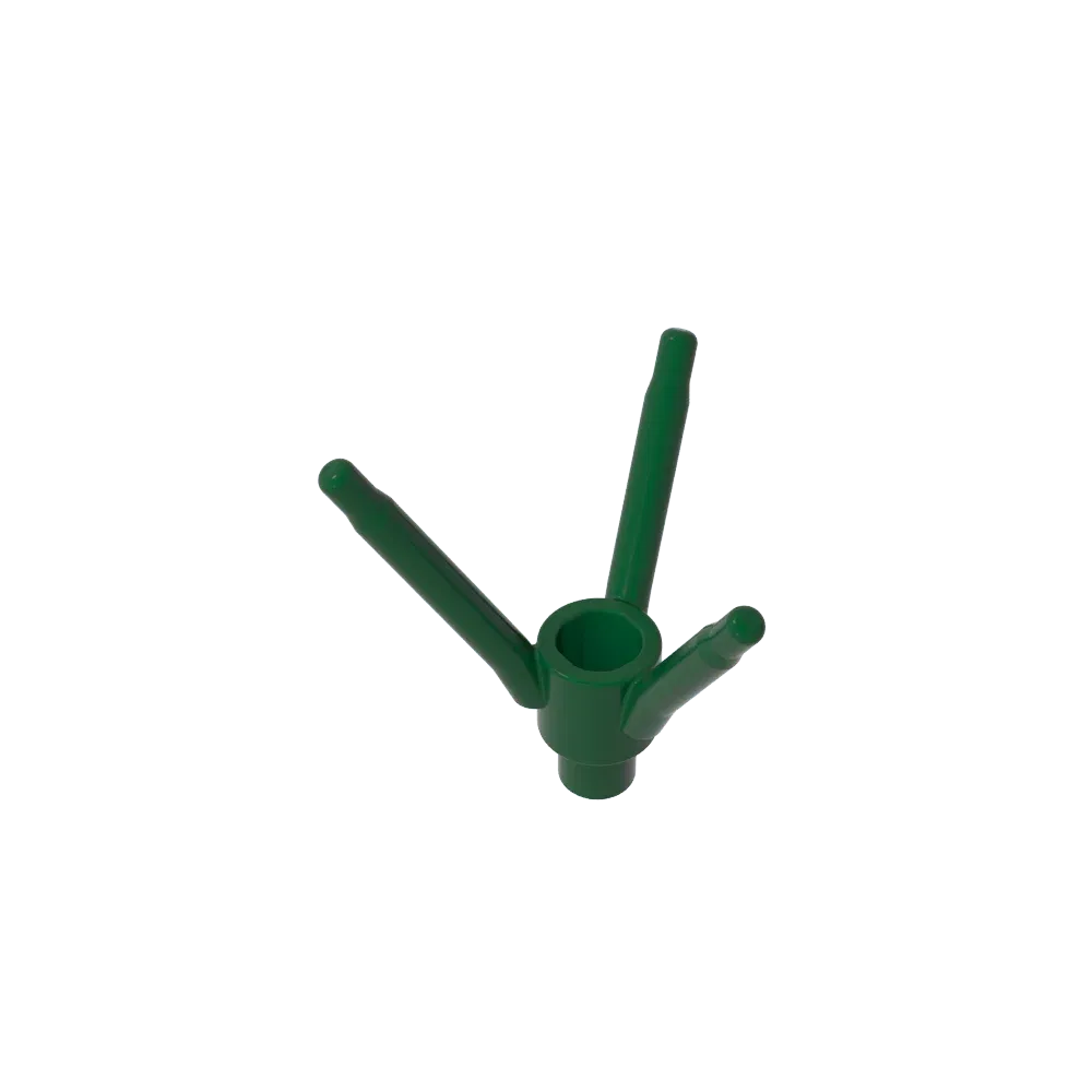 Color: green - Gobricks GDS-90486 Plant, Flower Stem with Bottom Pin compatible with lego 24855 Assembles Building Blocks children's toys