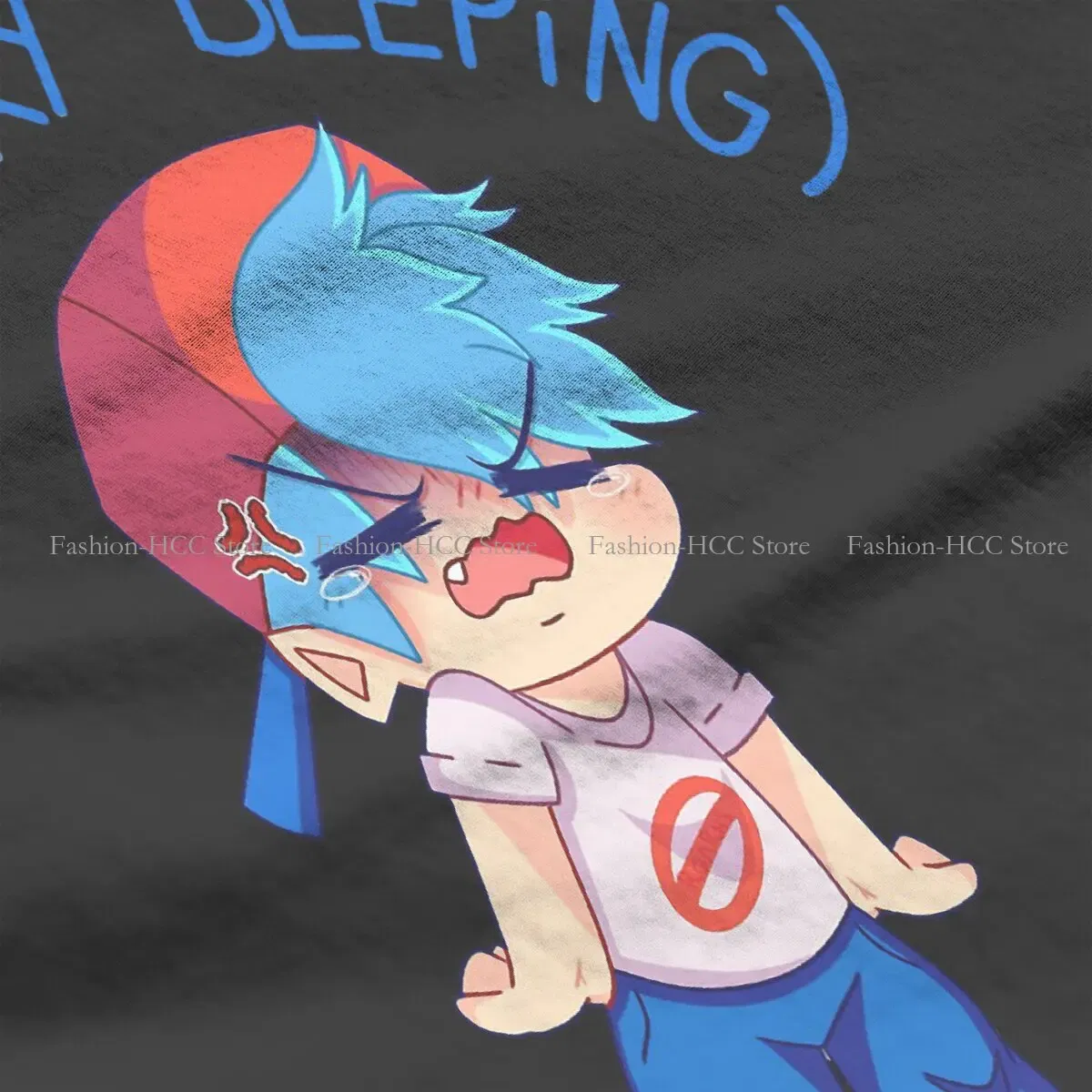 Color: black, Size: L - Angry Beeping Boyfriend Style Polyester TShirt Friday Night Funkin FNF Music Boy Comfortable Hip Hop Graphic T Shirt Stuff