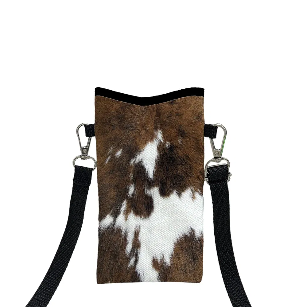 Color: Beige, Size: Extra Large - Cow Graffiti Crossbody PhoneBag Adjustable Detachable Strap Designed ForWomen CrossbodyBagShoulder Bag