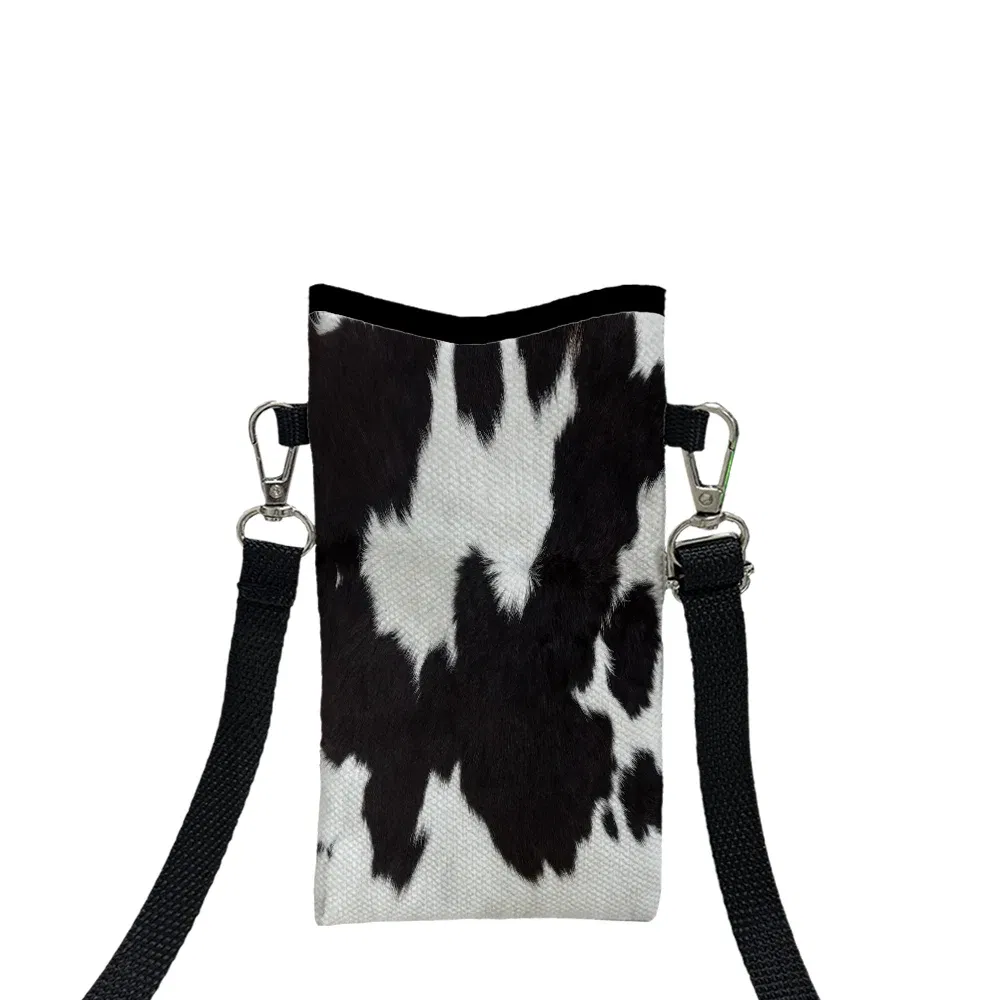 Color: Beige, Size: Extra Large - Cow Graffiti Crossbody PhoneBag Adjustable Detachable Strap Designed ForWomen CrossbodyBagShoulder Bag