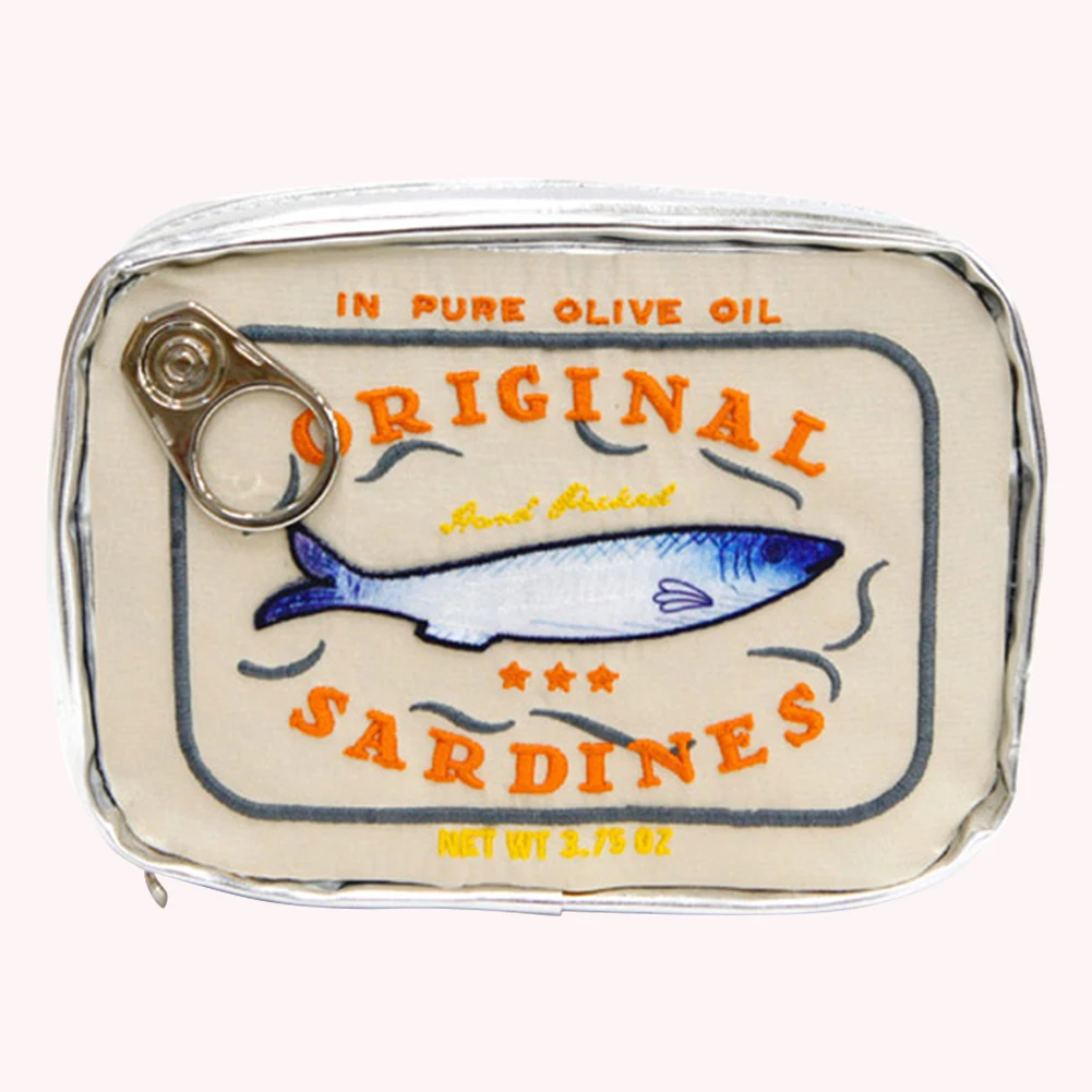 Color: Yellow - Canned Sardines Style Bath Travel Bag Cute Toiletry Bag Creative Fashion Women Cosmetic Bag Multi-function for Weekend Vacation