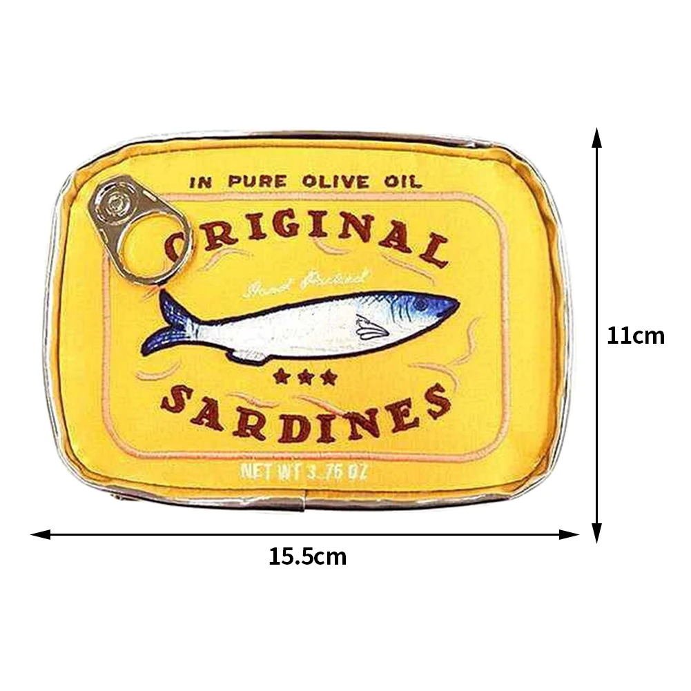 Color: Yellow - Canned Sardines Style Bath Travel Bag Cute Toiletry Bag Creative Fashion Women Cosmetic Bag Multi-function for Weekend Vacation