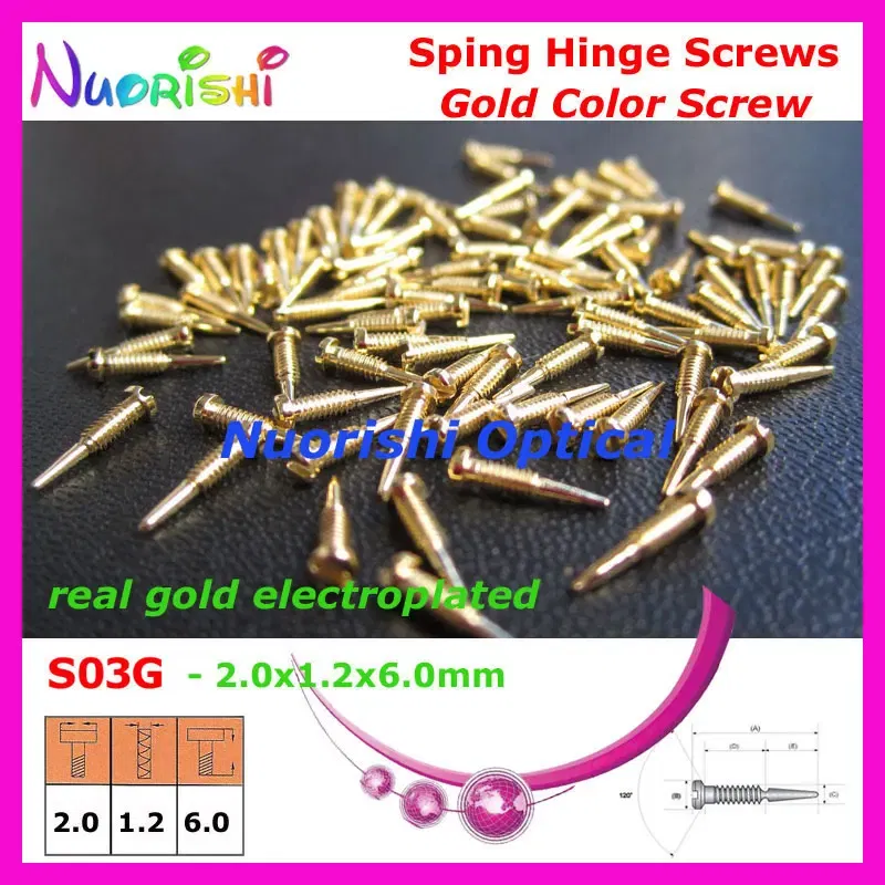 Frame Color: PURPLE - 10000pcs Gold or Silver Glasses Eyewear Eyeglasses Spectacle Spring Hinge Screws S03 Free Shipping