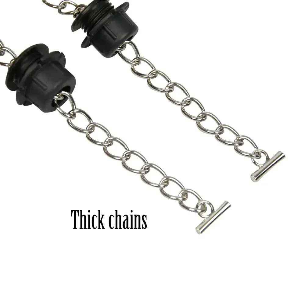 Ships From: CHINA, Color: WHITE - New Tanqu 1 Pair Silver Long Thick Single Chain with OT metal buckle Black screws for Obag O bag Handles for Women Bag Handbags