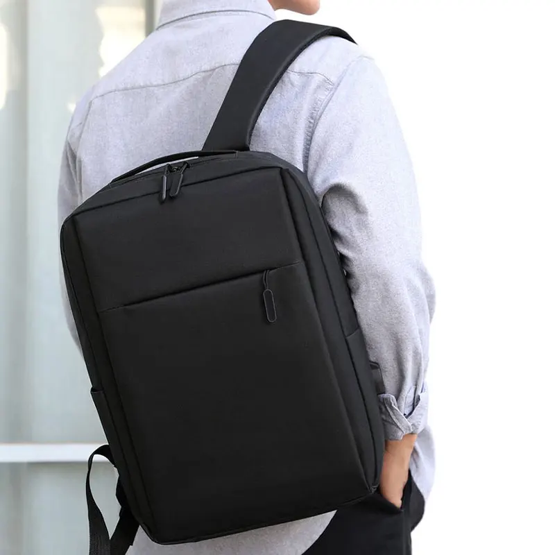 Color: black, Size: 16 inches - 2024 New Versatile Business Bag USB Rechargeable School Bag Waterproof Laptop Bag Backpack