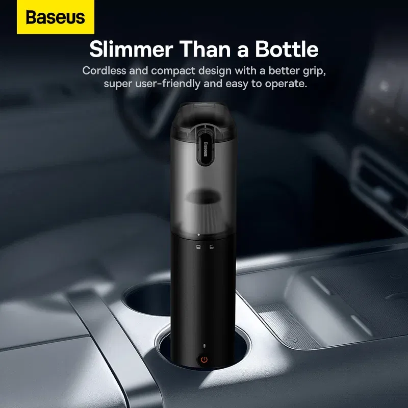 Color: Blue - Baseus Car Vacuum Cleaner with 12000Pa Powerful Suction Rechargeable Wireless Cleaner Handheld Airflow Pump For Car Home Office