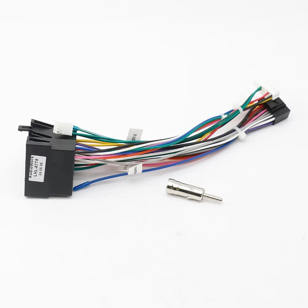 Color Name: WHITE - Car 16pin Wiring Harness Adapter Canbus Box Decoder Radio Power Cable For Renault Logan Sandero Duster Symbol RP5-RN-101