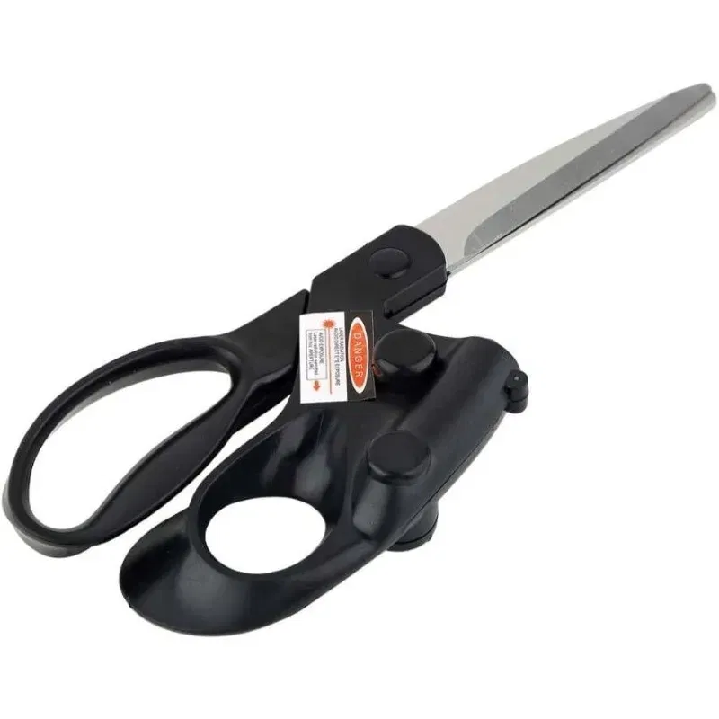 Color Name: Blue - Professional sewing laser guided scissors suitable for cutting and direct cutting of household crafts packaging 1/2PCS