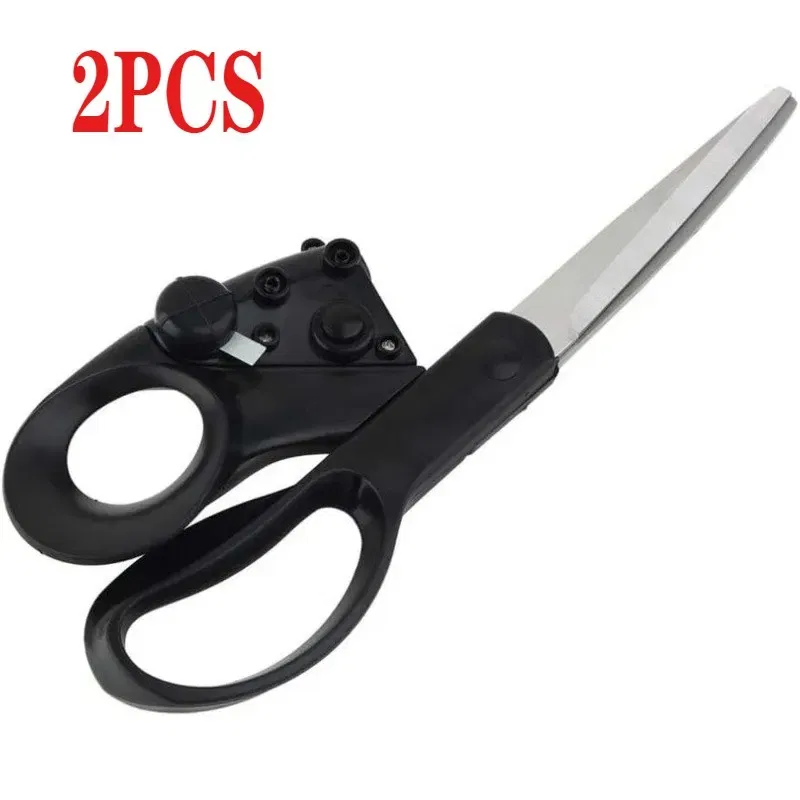 Color Name: Blue - Professional sewing laser guided scissors suitable for cutting and direct cutting of household crafts packaging 1/2PCS
