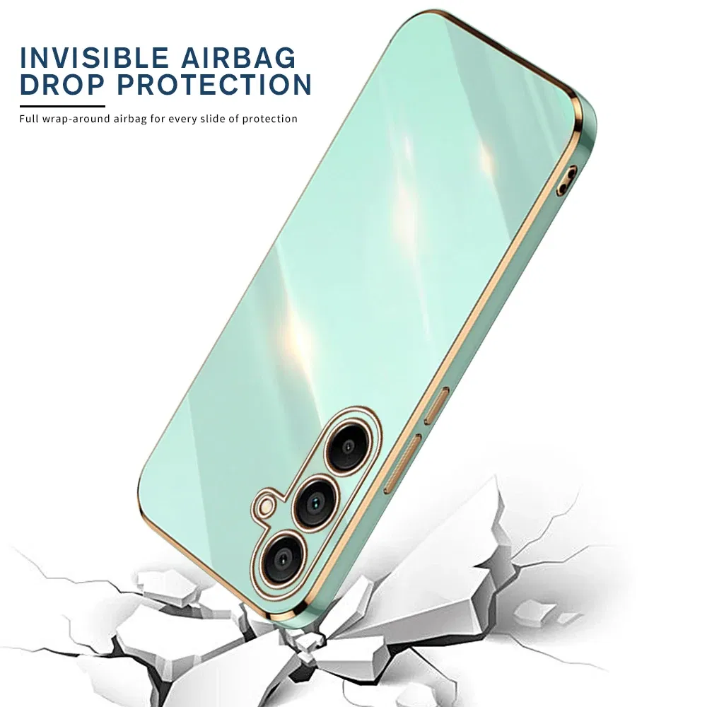 Material: NEOPRENE, Color: Brown - Luxury Electroplated Cover Case For Samsung Galaxy A15 Silicone Lens Protection Fundas A05s A05 4G A25 A35 A55 5G A 15 25 35 55