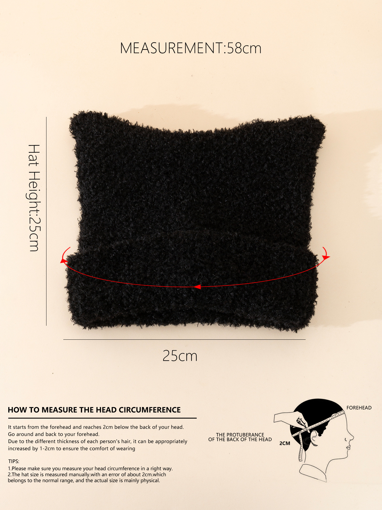 Color: Dark Brown, Size: One Size - Harajuku Beanie Hat for Women Girls Punk Gothic Cat Ear Knitted Hat Autumn and Winter Warm Striped Knitted Wool Cap