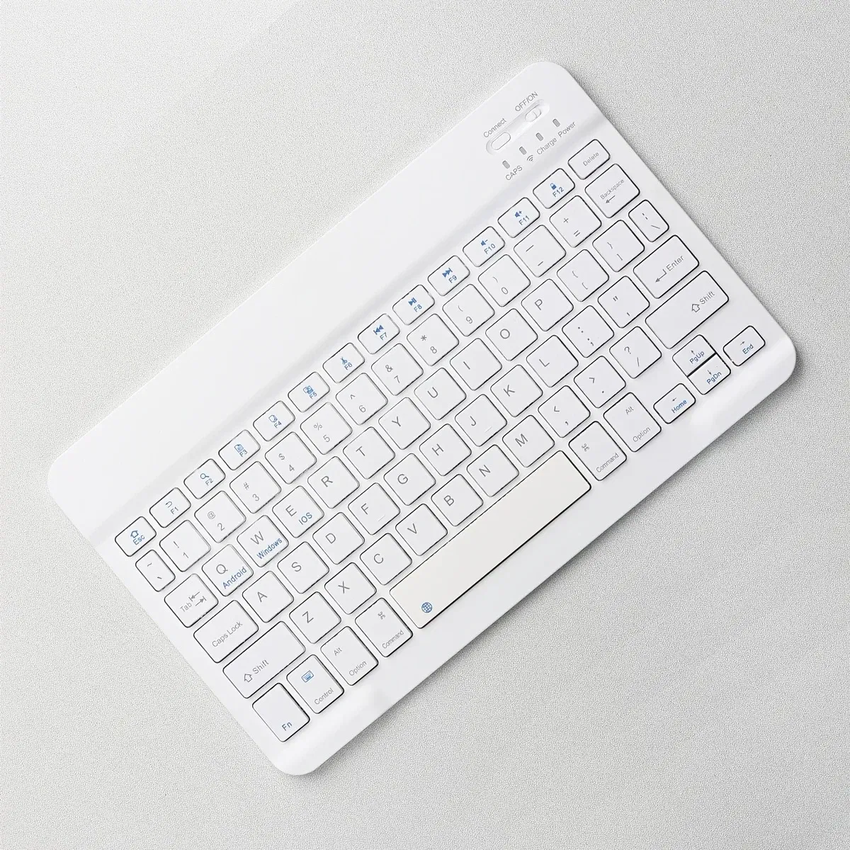 Color: WHITE - Wireless Keyboard Bluetooth-compatible Keyboard For Android IOS Windows Mini 78-Key Gaming Keybaord for PC iPad Tablet Keyboard