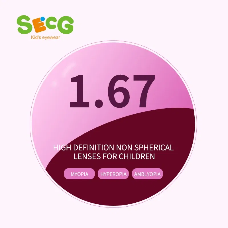 Lenses Color: Clear, Lens Index: 1.67 - Customized 1.67 High-Index Clear Ultra-Thin Aspheric Radiation Protection Anti-UV Myopia Hyperopia Astigmatism Prescription Lens