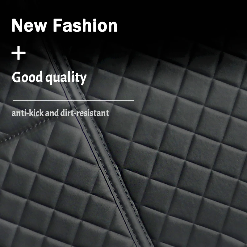 1Pc Universal PU Leather Car Anti Kicks Pad With Organizer Pocket Seat Back Protector Cover Back Car Storage Accessories