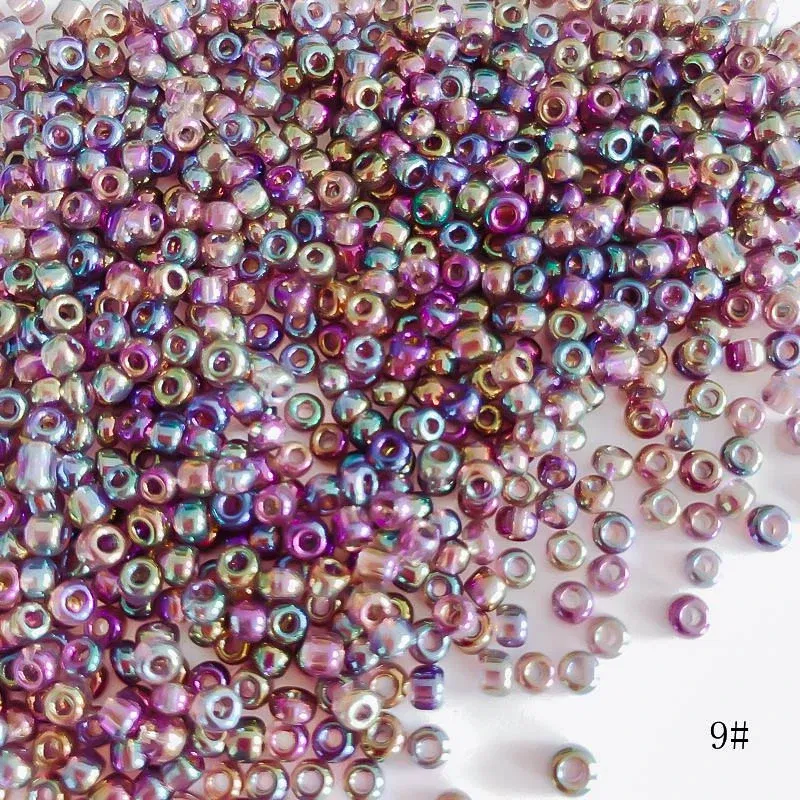 Color: Pink, Item Diameter: 3mm - 2mm 3mm 4mm Glass Seed Loose Beads Small Charms DIY Craft Bracelet Beads for Jewelry Making Supplies Necklace Accessories