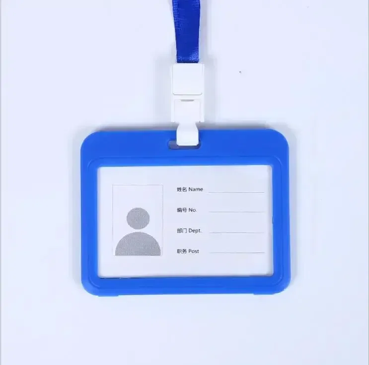 Color: Ivory Gold - Unisex Colorful Employee Id Case with Lanyard Double Side Id Credit Card Holder Access Bus Card Case Badge Holder Card Sleeve