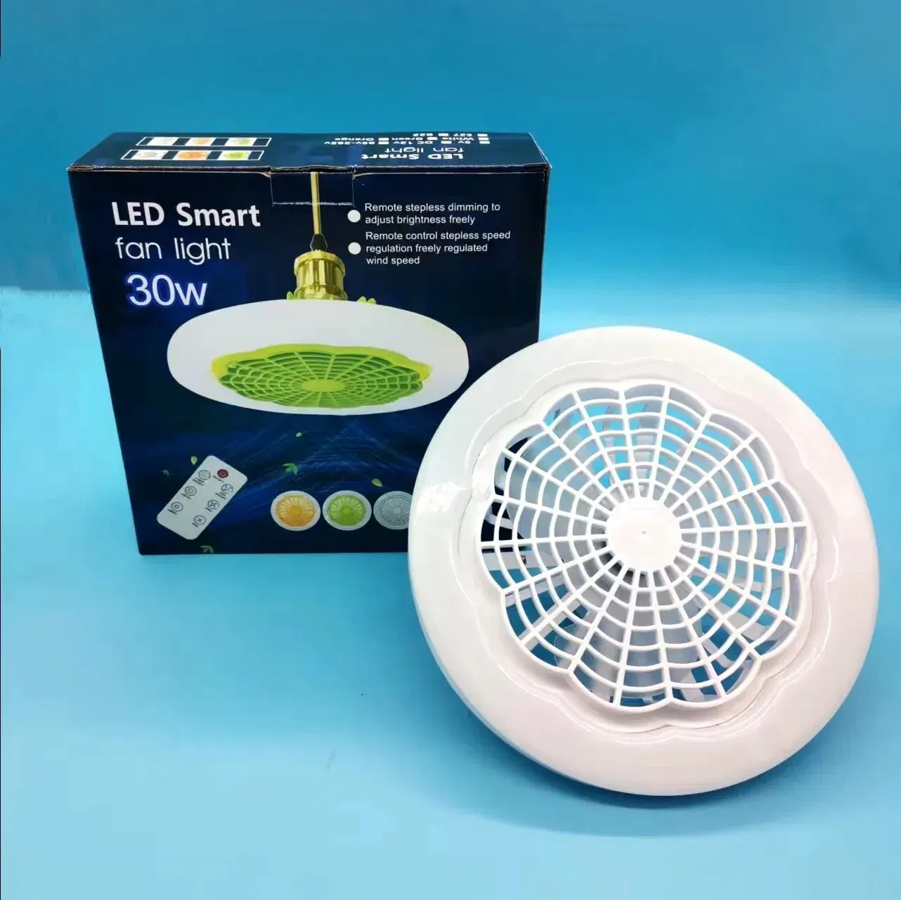 Ceiling Fan Light Quiet Remote Control Led Suitable For Children's Room Bedroom Ceiling Light
