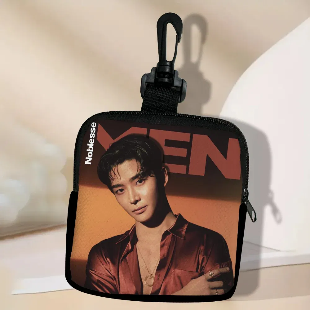 Color: Light Grey - SF9 Rowoon Zipper Coin Purse Women's Simple Handbag Card Package Coin Bag  Purse Key Earphone Pouch 3.3