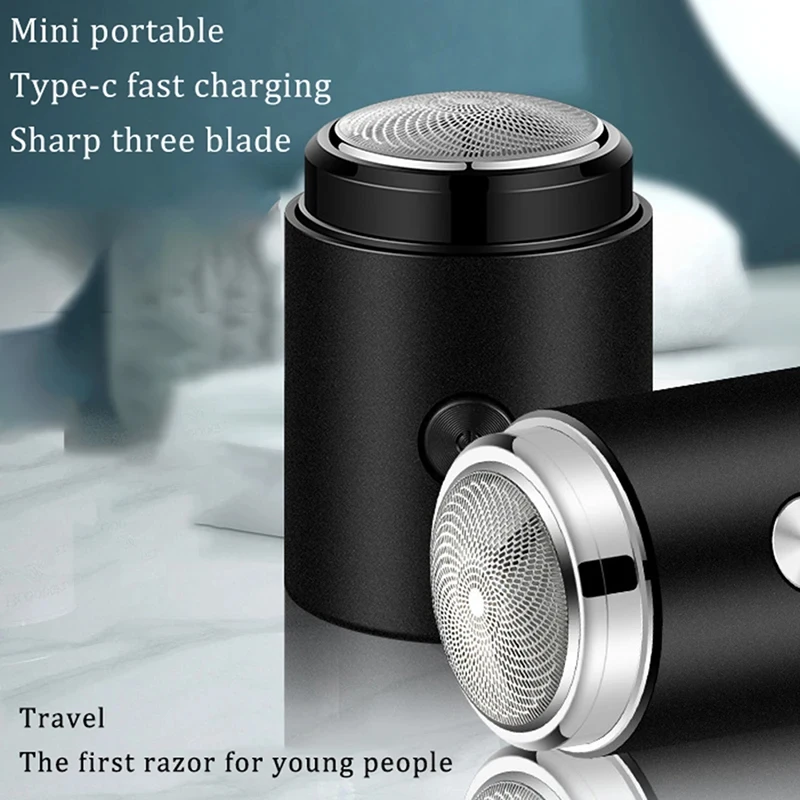 Color: Orange - Xiaomi Men's Electric Shaver Mini Travel Beard Razor Shaving Machine Wet-Dry Dual Use Washable USB Rechargeable Hair Trimmer