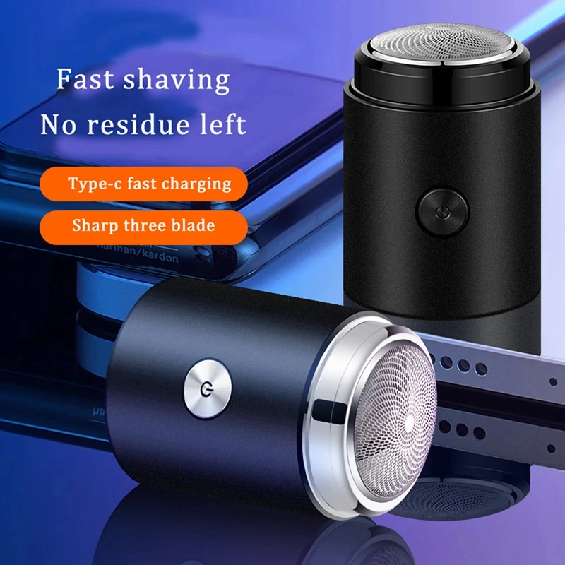 Color: Orange - Xiaomi Men's Electric Shaver Mini Travel Beard Razor Shaving Machine Wet-Dry Dual Use Washable USB Rechargeable Hair Trimmer