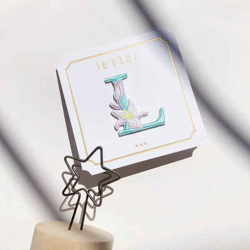 Color: Copper - 1 Piece Fashion Cute Letters Patch for Clothing Applique Jeans DIY Accessories Iron on Fabric Stickers