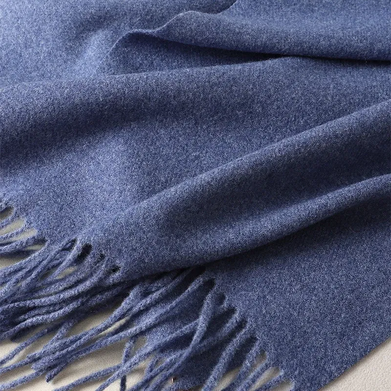 Color: Yellow - New 62 Color Winter Scarf For Women Long Warm Cashmere Scarves Hijab Solid Lady Shawl Wrap Female Pashmina Bandana Head Scarfs