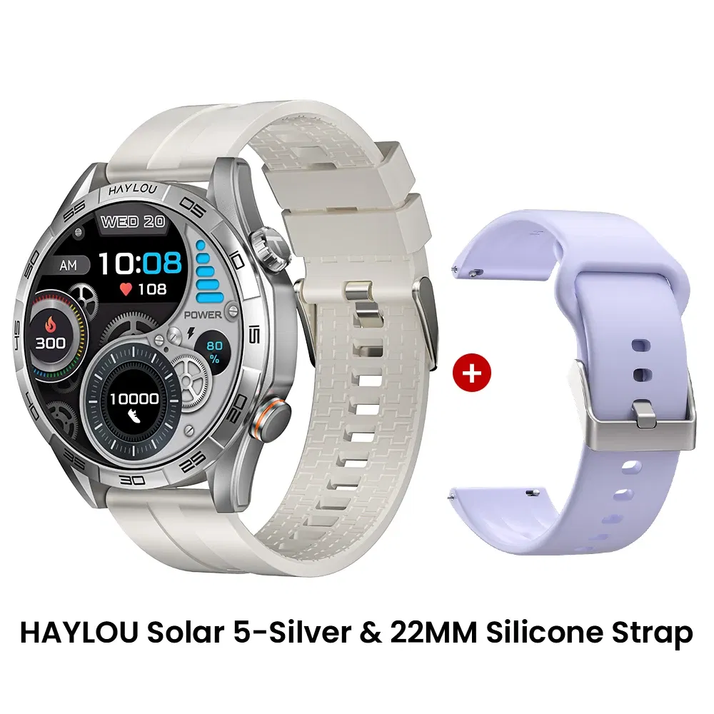 Color: Gold, Ships From: CHINA - New! HAYLOU Solar 5 Voice Calling Smartwatch 1.58'' AMOLED Display 60Hz Smart Watch 24H Health Monitoring Sports Smartwatch for