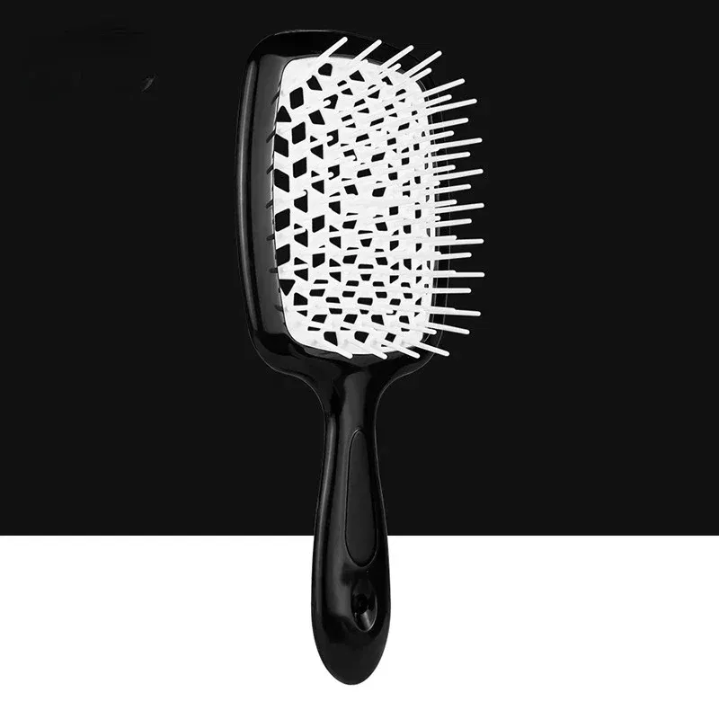 Color: Blue - Scalp Massage Combs for Women Salon Hair Brush Air Cushion Combs Hair Comb Ponytail Combs Hollowing Out Fashion Hair Accessories